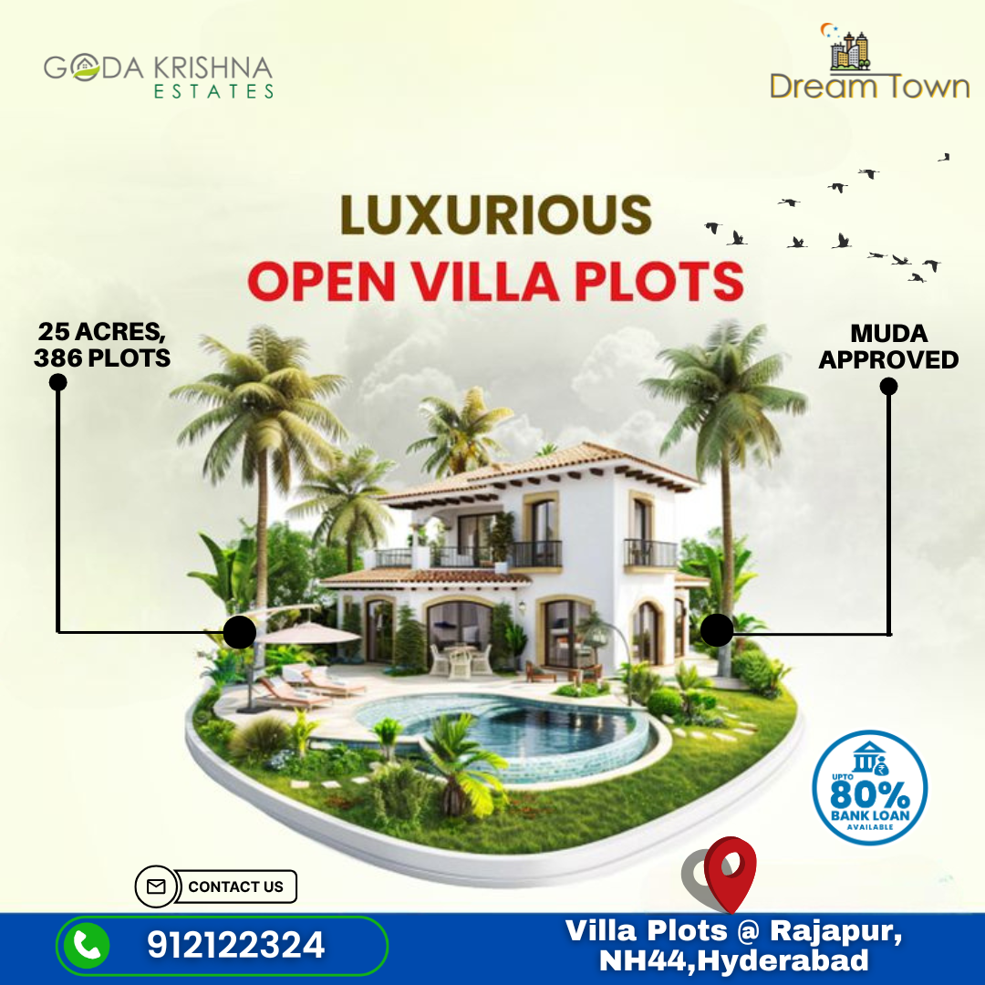 Premium Villa Plots for Sale in Rajapur, NH-44, Hyderabad | Goda Krishna Estates